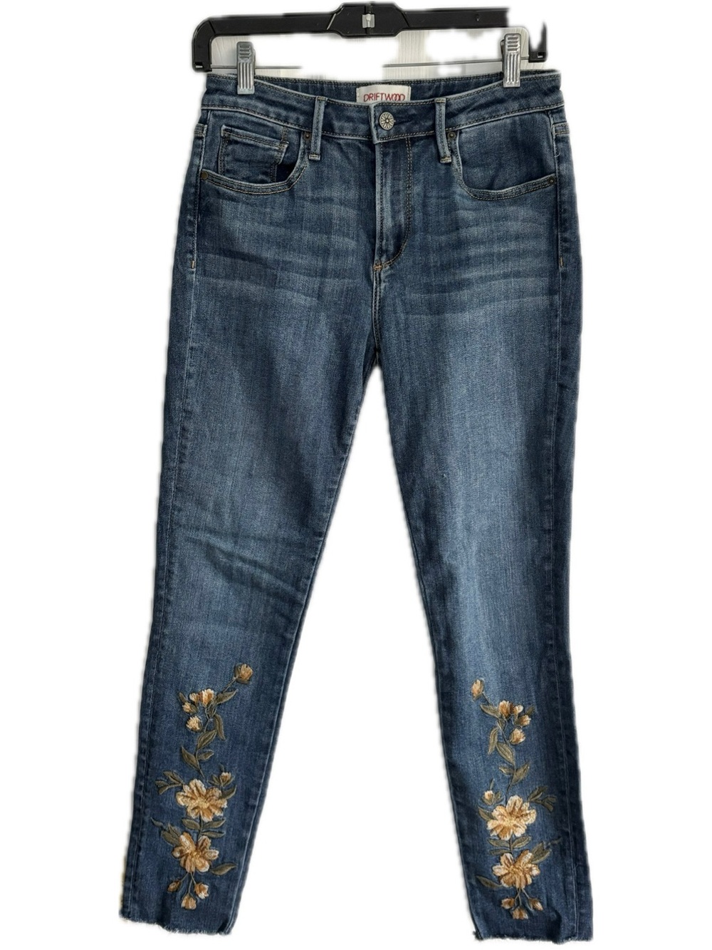 Driftwood Jackie Floral Embroidered Skinny Jeans